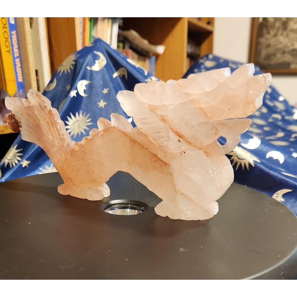 Large Fire Quartz Dragon, Large Dragon, Fire Quartz Stone,